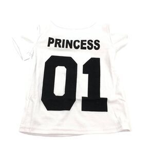 New Team Princess 01 Short Sleeve T-Shirt Size Small Little Kids Toddler White S